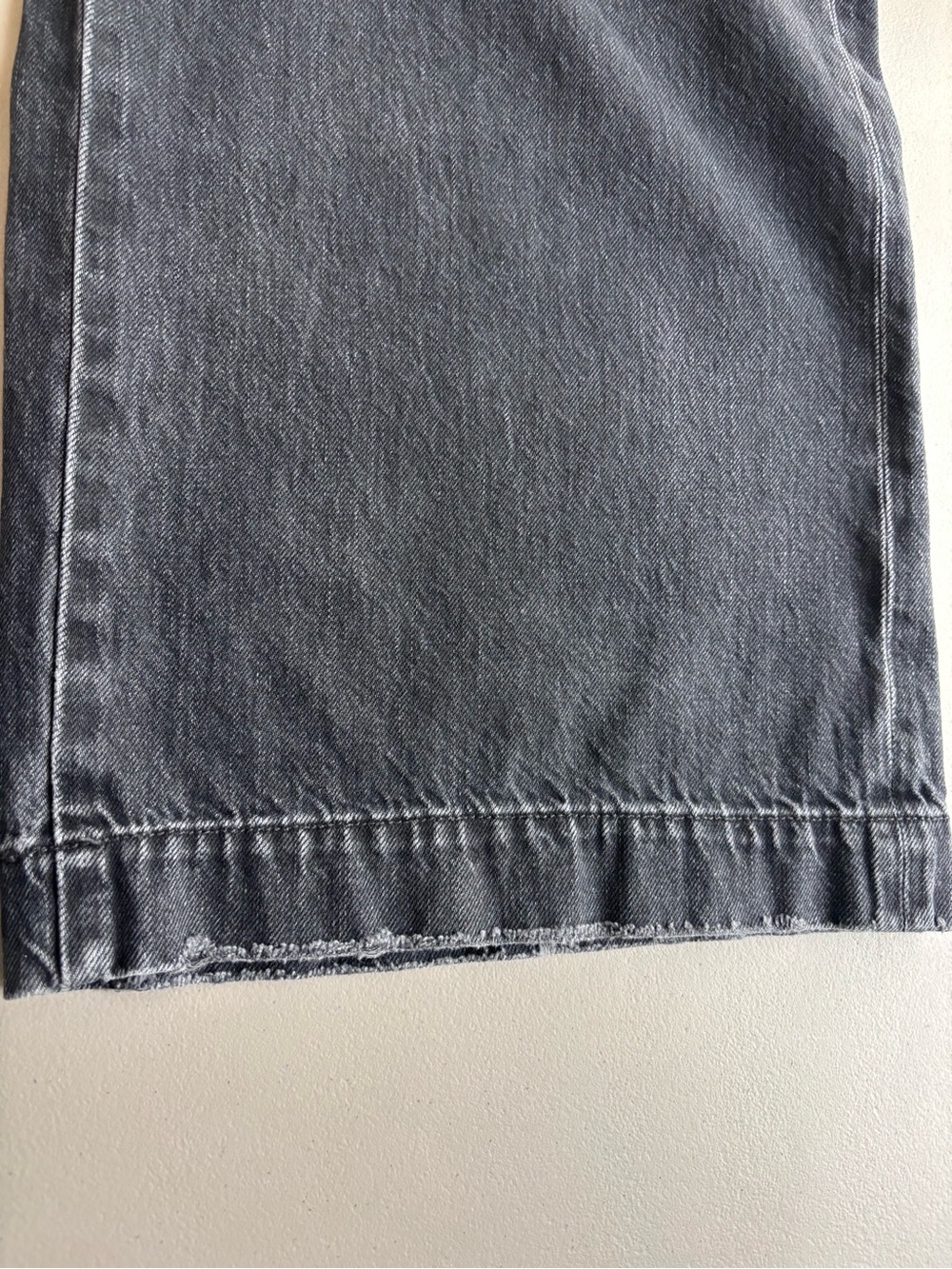 AE American Eagle Super High Rise baggy wide leg Black Cargo denim Jeans Sz 10 - Picture 9 of 12